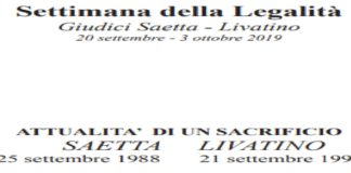 Domani, 3 ottobre a Messina: la “Settimana della Legalità Giudici Saetta Livatino” 2019