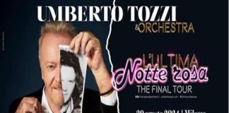 La tournée mondiale di addio di Umberto Tozzi, intitolata “L’ULTIMA NOTTE ROSA – THE FINAL TOUR”, si arricchisce di una nuova e attesissima data siciliana: l’evento avrà luogo il 20 agosto presso il Teatro al Castello di Milazzo (ME), aggiungendosi alle 5 tappe programmate in Italia