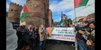 “Noi oggi ribadiamo che ci saremmo stati nonostante il divieto e ci siamo pur sapendo cosa ci aspetta: Siamo pronti a muoverci in corteo: noi oggi lo faremo… vi invitiamo a mettervi dietro al corteo”