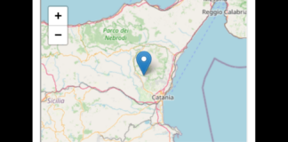Un terremoto di magnitudo ML 4.5 è avvenuto nella zona: 3 km NW Ragalna (CT), il 04-03-2026 06:05:10 (UTC) 51 minuti, 26 secondi fa 04-03-2026 07:05:10 (UTC +01:00) ora italiana con coordinate geografiche (lat, lon) 37.6520, 14.9200 ad una profondità di 4 km